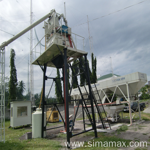 Export to Kenya HZS90 Stationary Concrete Batching Plant